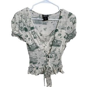 Her Universe The Lord of the Rings Shire Lace-Up Top